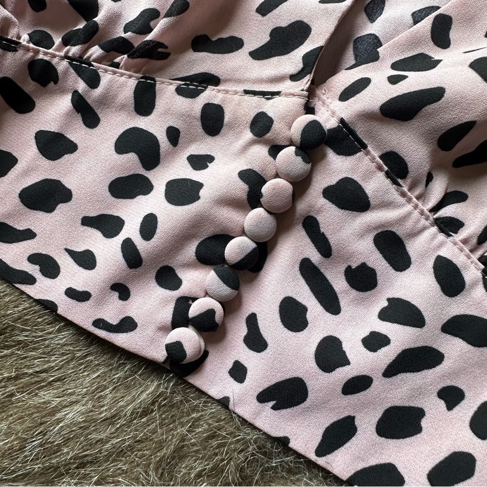 Signature8 Polka-Dot Crop Balloon Sleeve Top - Medium - NWT - Picture 5 of 5